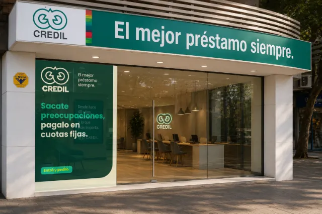 Frente de una sucursal Credil
